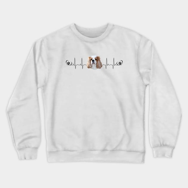 My Heart Beats for my Blenheim Cavalier King Charles Spaniel Crewneck Sweatshirt by Cavalier Gifts